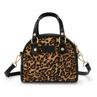 Sac bowling avec bandoulière effet fourrure avec broderie Leopard | Von Dutch | Von Dutch