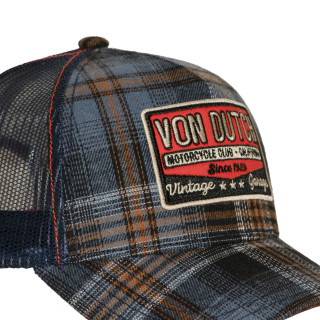Casquette baseball  à carreaux avec patch | Von Dutch | Von Dutch
