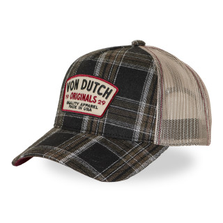 Casquette baseball  à carreaux avec filet et patch | Von Dutch | Von Dutch
