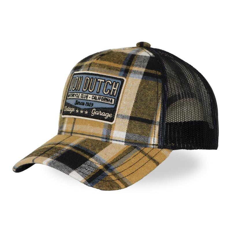 Casquette baseball  à carreaux avec filet et patch | Von Dutch | Von Dutch