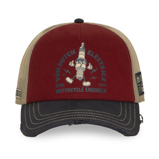 Casquette trucker filet effet usé avec print Crew Electrics | Von Dutch | Von Dutch