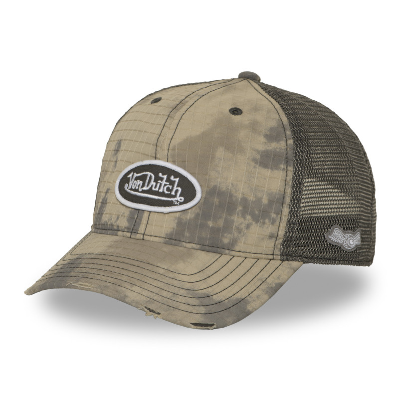 Casquette baseball filet en ripstop effet usé avec patch Mac kamo | VonDutch | Von Dutch