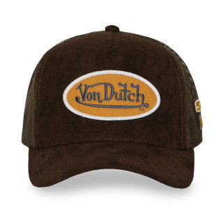 Casquette trucker filet en suédine avec patch | VonDutch | Von Dutch