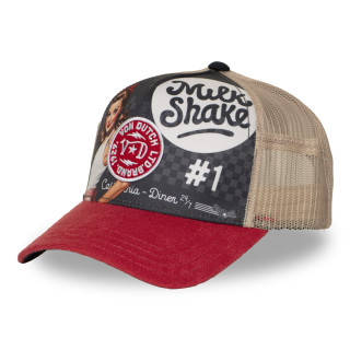 Casquette trucker filet avec print et patch Subl Pinup Milk | VonDutch | Von Dutch