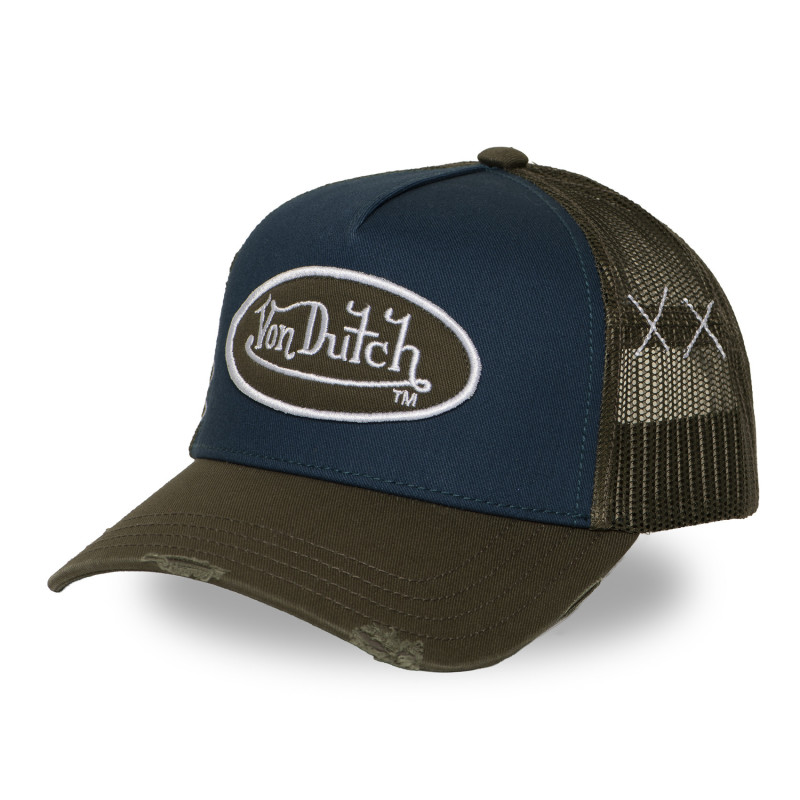 Casquette trucker avec filet effet usé avec filet et patch | VonDutch | Von Dutch