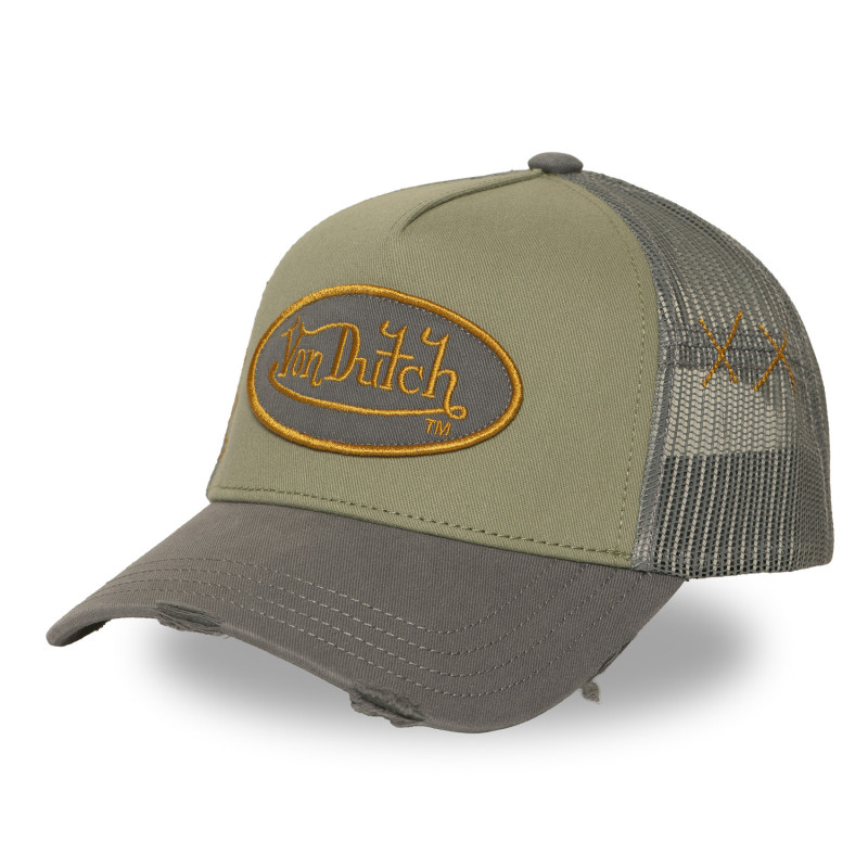 Casquette trucker avec filet effet usé avec filet et patch | VonDutch | Von Dutch
