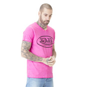 T-shirt homme col V Neon Pink | Homme - Vondutch | Von Dutch