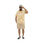 Tee Shirt Or coupe Régular Col V effet Flammé RON | Homme - Vondutch | Von Dutch