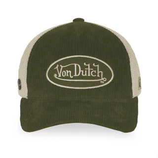 Casquette Vondutch Verte Trucker Strapback / Boucle en Velours côtelé LOFB | Vondutch | Von Dutch