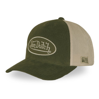 Casquette Vondutch Verte Trucker Strapback / Boucle en Velours côtelé LOFB | Vondutch | Von Dutch