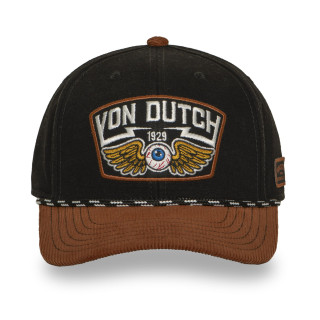 Casquette Vondutch Noire Baseball Snapback en Velours côtelé S-CURVED | Vondutch | Von Dutch
