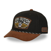Casquette Vondutch Noire Baseball Snapback en Velours côtelé S-CURVED | Vondutch | Von Dutch
