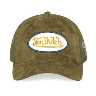 Casquette Vondutch Kaki Trucker Snapback en Suedine FUR | Vondutch | Von Dutch