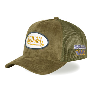 Casquette Vondutch Kaki Trucker Snapback en Suedine FUR | Vondutch | Von Dutch