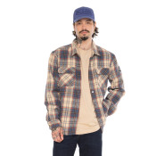 Surchemise à carreaux Polaire Hiver Beige PEPPER | Vondutch | Von Dutch