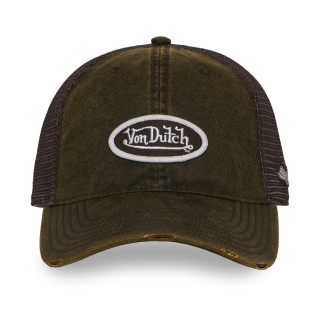 Casquette Vondutch Marron Trucker Snapback en Denim effet Usé MAC | Vondutch | Von Dutch