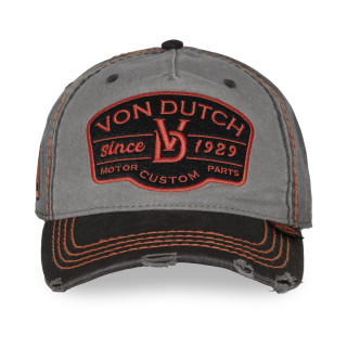 Casquette Vondutch Grise Baseball Strapback / Boucle en Denim effet Usé RETRO | Vondutch | Von Dutch