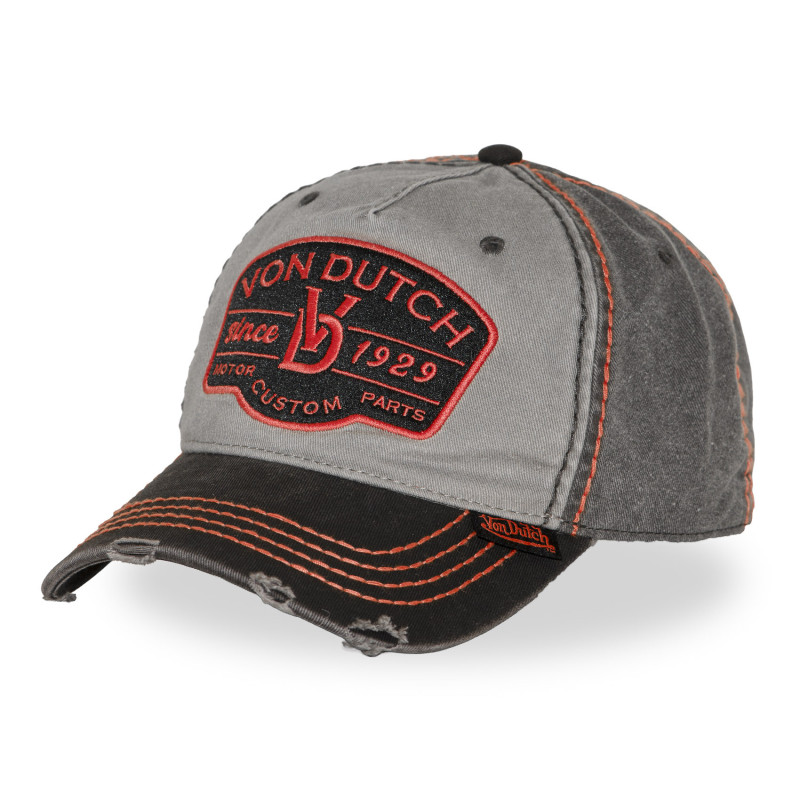 Casquette Vondutch Grise Baseball Strapback / Boucle en Denim effet Usé RETRO | Vondutch | Von Dutch