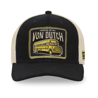 Casquette Vondutch Bleue Trucker Snapback en Velours côtelé S-CURVED | Vondutch | Von Dutch