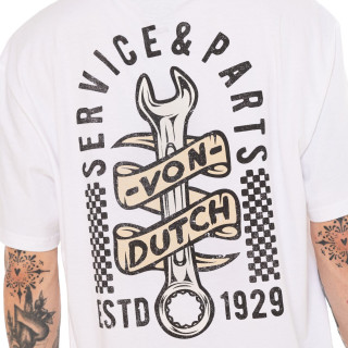 Tee Shirt Blanc coupe Oversize Col rond CUSTOM | Homme - Vondutch | Von Dutch
