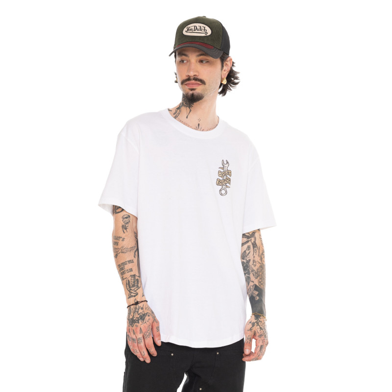 Tee Shirt Blanc coupe Oversize Col rond CUSTOM | Homme - Vondutch | Von Dutch