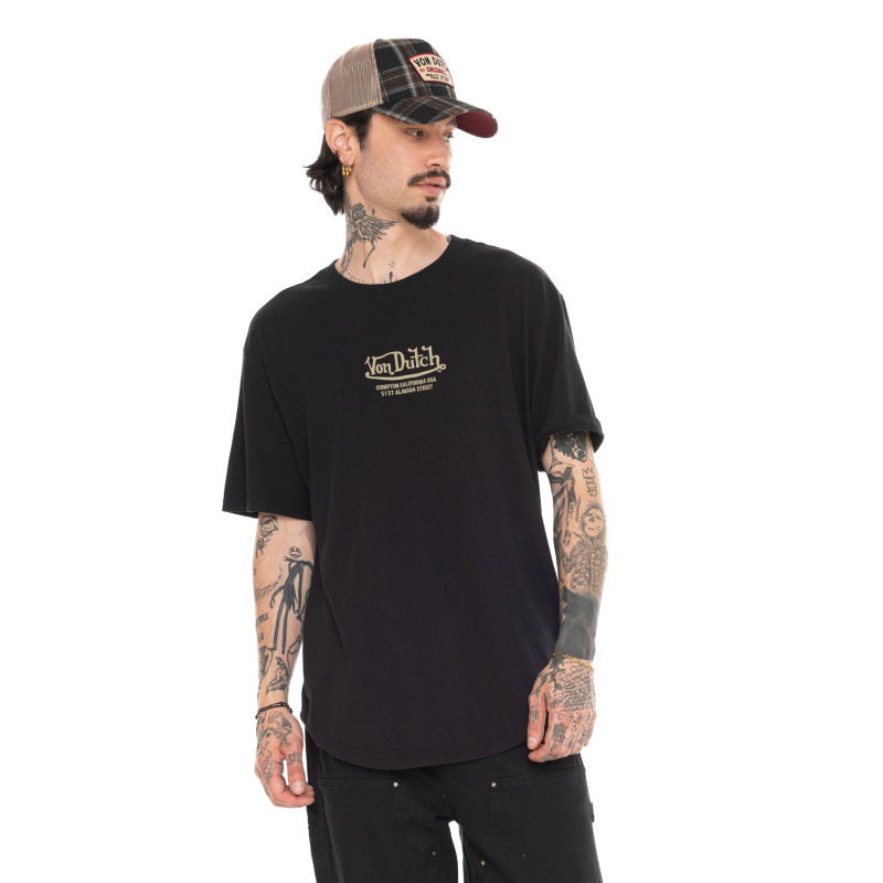 Tee Shirt Noir coupe Oversize Col rond JACOB | Homme - Vondutch | Von Dutch
