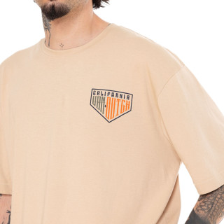 Tee Shirt Beige coupe Oversize Col rond ROAD | Homme - Vondutch | Von Dutch