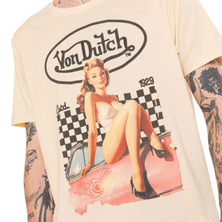 Tee Shirt Beige coupe Régular Col rond CHARM | Homme - Vondutch | Von Dutch
