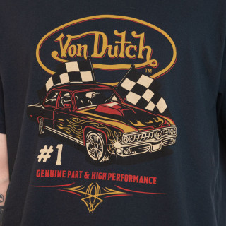 Tee Shirt Bleu coupe Régular Col rond effet Délavé HIGH | Homme - Vondutch | Von Dutch