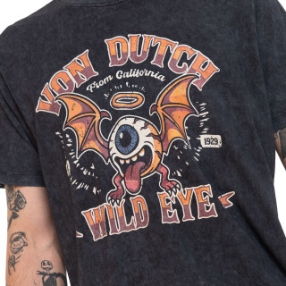 Tee Shirt Gris coupe Régular Col rond effet Délavé LEO | Homme - Vondutch | Von Dutch