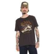 Tee Shirt Marron coupe Régular Col rond effet Délavé, Flammé PEDRO | Homme - Vondutch | Von Dutch