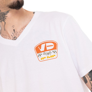 Tee Shirt Blanc coupe Régular Col V NASH | Homme - Vondutch | Von Dutch