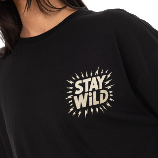 Tee Shirt Noir coupe Oversize Col rond TIGER | Femme - Vondutch | Von Dutch