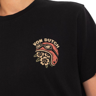 Tee Shirt Noir coupe Régular Col rond SMOKE | Femme - Vondutch | Von Dutch