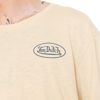 Tee Shirt Beige coupe Oversize Col rond effet Flammé OIL | Homme - Vondutch | Von Dutch