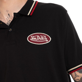Polo Noir coupe Régular Col boutonné HAROLD | homme - Vondutch | Von Dutch