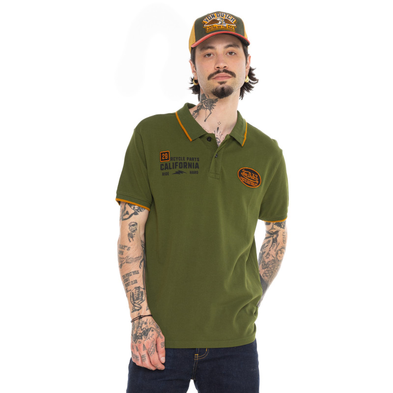 Polo Vert coupe Régular Col boutonné MARCO | homme - Vondutch | Von Dutch