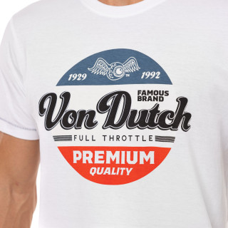 Tee Shirt Blanc coupe Régular Col rond FULL | Homme - Vondutch | Von Dutch