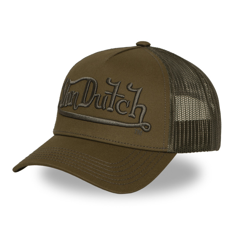 Casquette Vondutch Kaki Trucker Snapback EMBROIDERY | VonDutch | Von Dutch