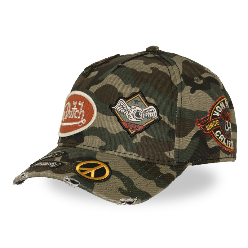 Casquette Vondutch Kaki Baseball Snapback effet Usé KAMO | VonDutch | Von Dutch