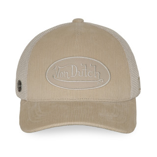 Casquette Vondutch Beige Trucker Strapback / Boucle en Velours côtelé LOFB | VonDutch | Von Dutch