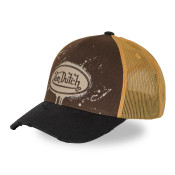 Casquette Vondutch Marron Trucker Snapback effet Dripping, Usé TAG | VonDutch | Von Dutch