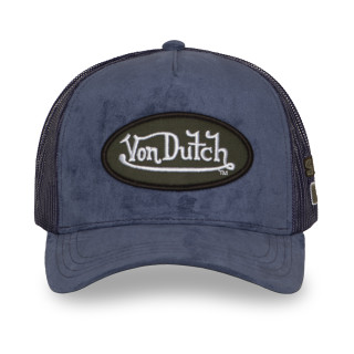 Casquette Vondutch Bleue Trucker Snapback en Suedine FUR | Von Dutch