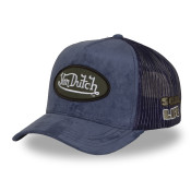 Casquette Vondutch Bleue Trucker Snapback en Suedine FUR | Von Dutch
