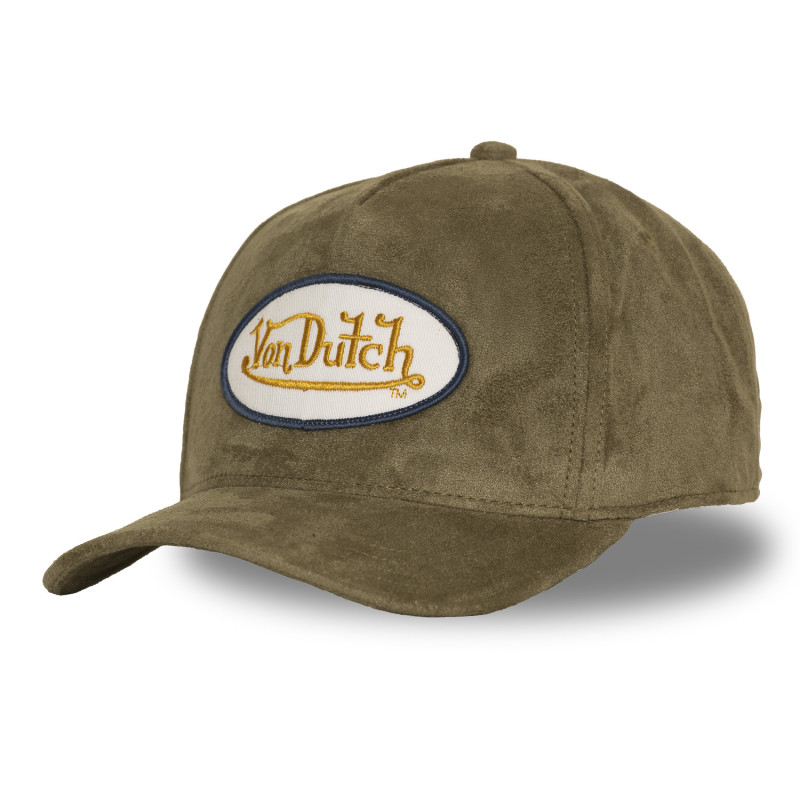 Casquette Vondutch Kaki Baseball Snapback en Suedine FUR | VonDutch | Von Dutch