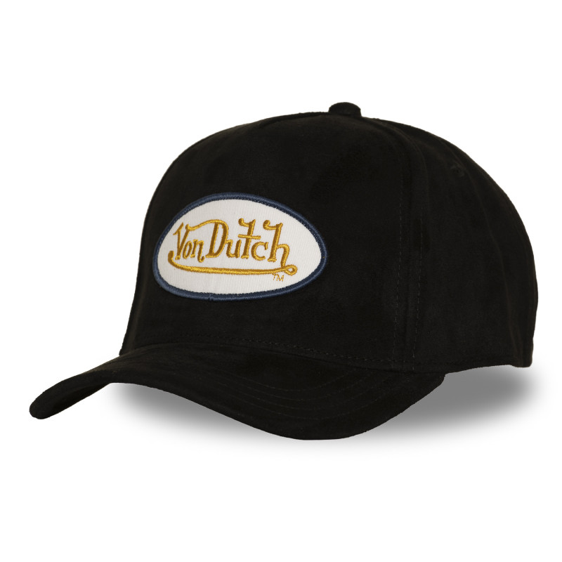 Casquette Vondutch Noire Baseball Snapback en Suedine FUR | VonDutch | Von Dutch