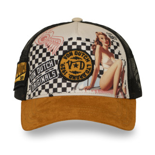 Casquette Vondutch Orange Trucker Snapback en Suedine SUBLI | VonDutch | Von Dutch