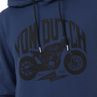 Sweat à capuche Cordon de serrage Bleu Molletoné SPIRIT | Homme - Vondutch | Von Dutch
