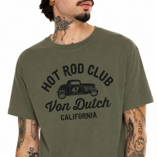 Tee Shirt Kaki coupe Régular Col rond LOG | Homme - Vondutch | Von Dutch