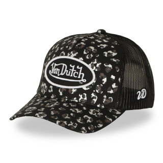 Casquette Vondutch Noire Trucker Snapback LÉOPARD | VonDutch | Von Dutch